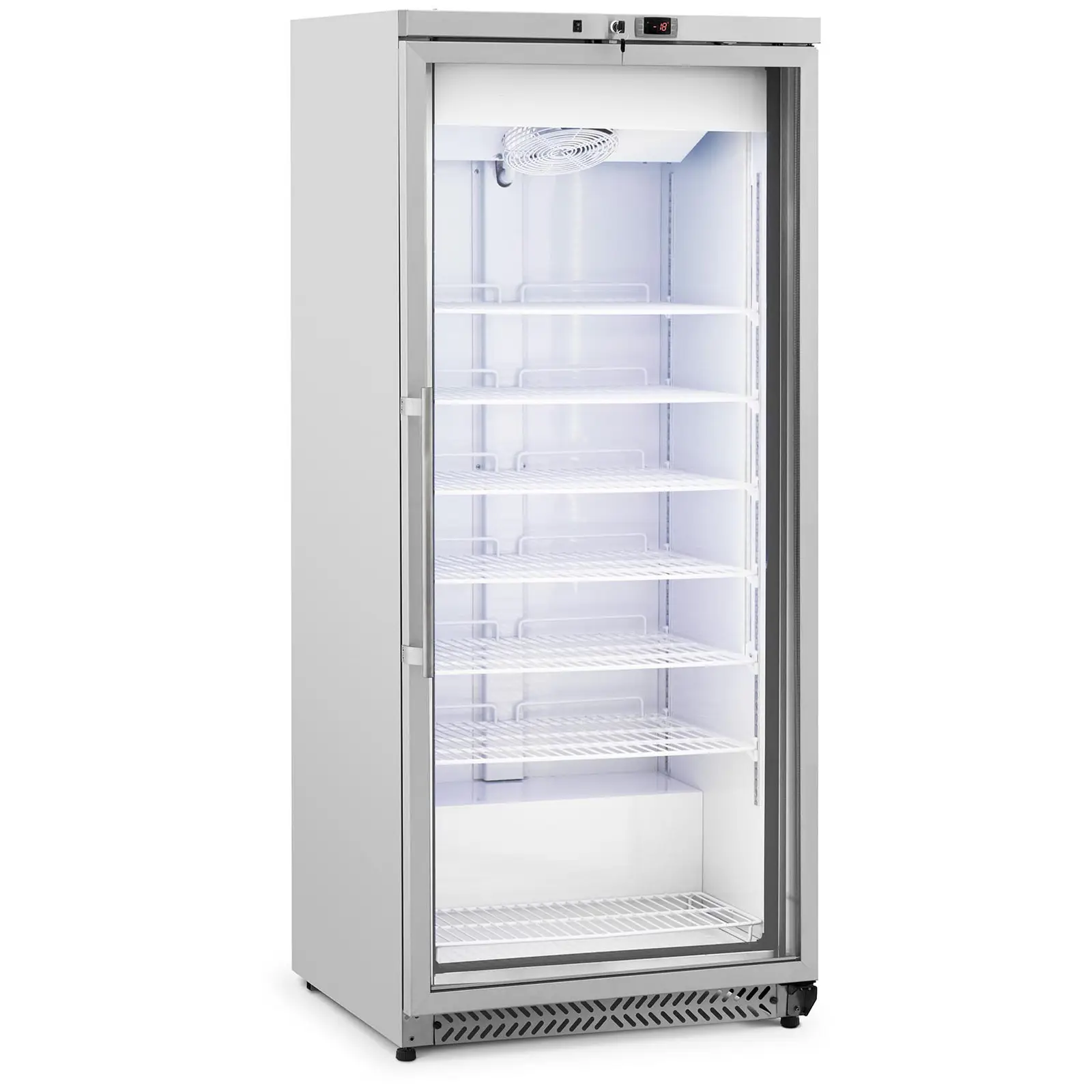 Congelator - 580 L - Royal Catering - ușă din sticlă - Silver - agent frigorific {{refrigerant_agent_de_răcire_326_temp}}