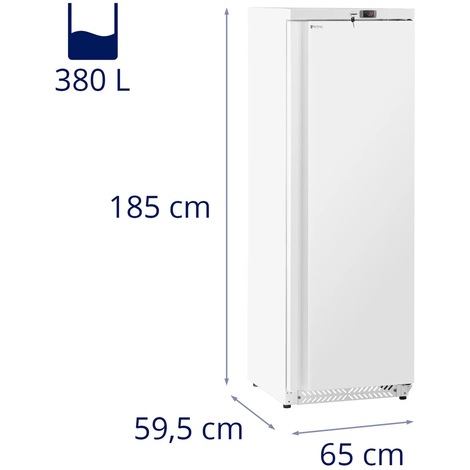 Congelator - 380 L - Royal Catering - White - agent frigorific {{refrigerant_agent_de_răcire_326_temp}}