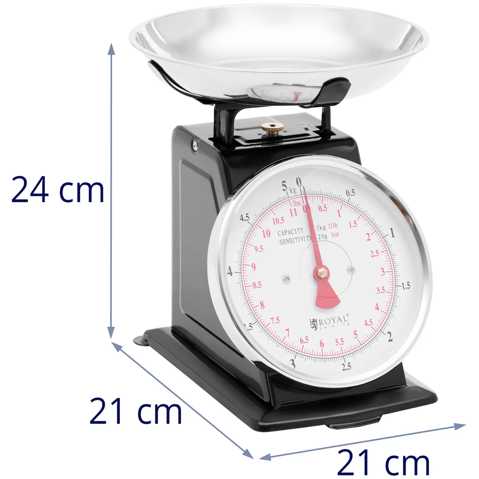 Cântare mecanice de bucătărie - analogice - 5 kg - Royal Catering