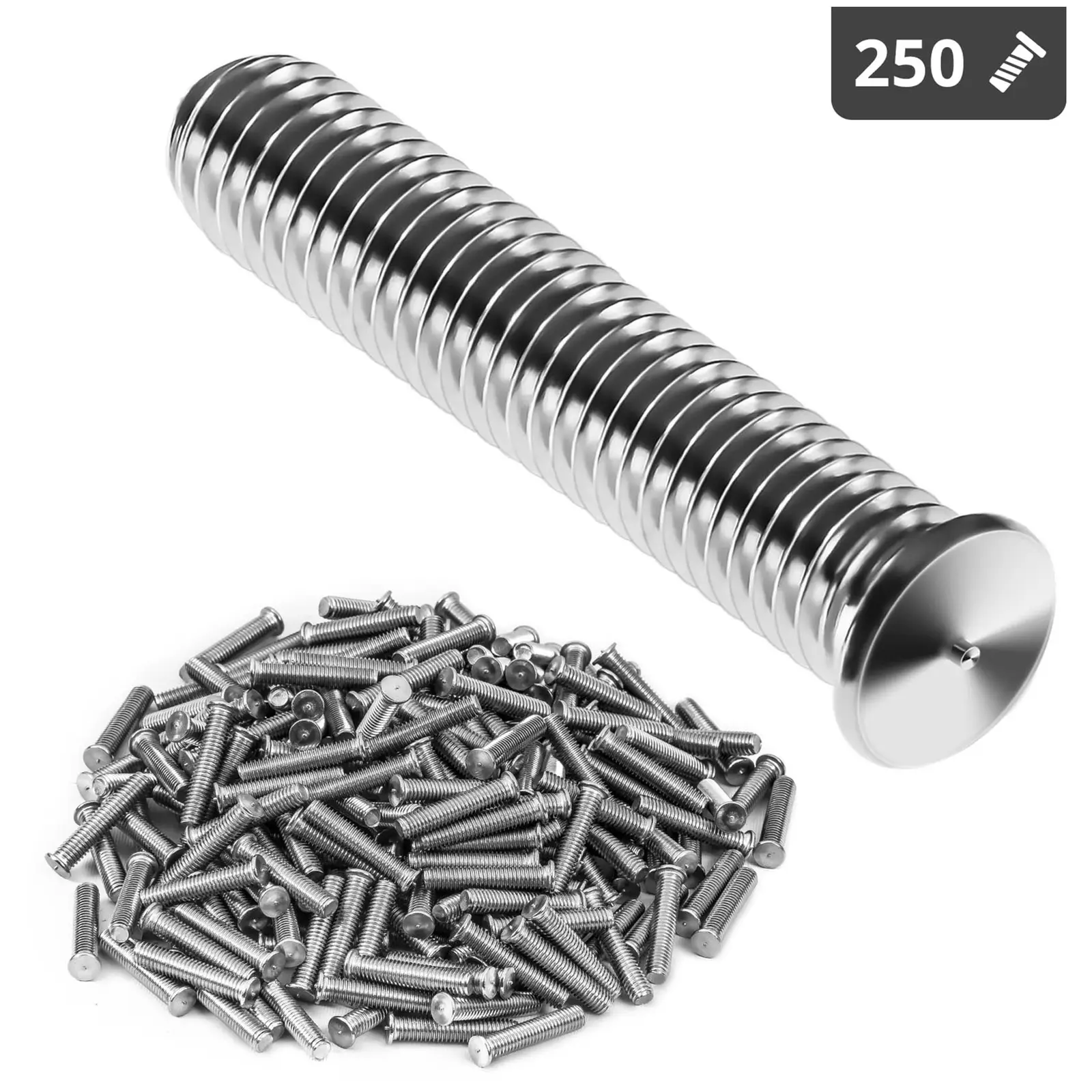Set de sudură cu știfturi - M5 - 25mm - oțel inoxidabil - 250 de bucăți