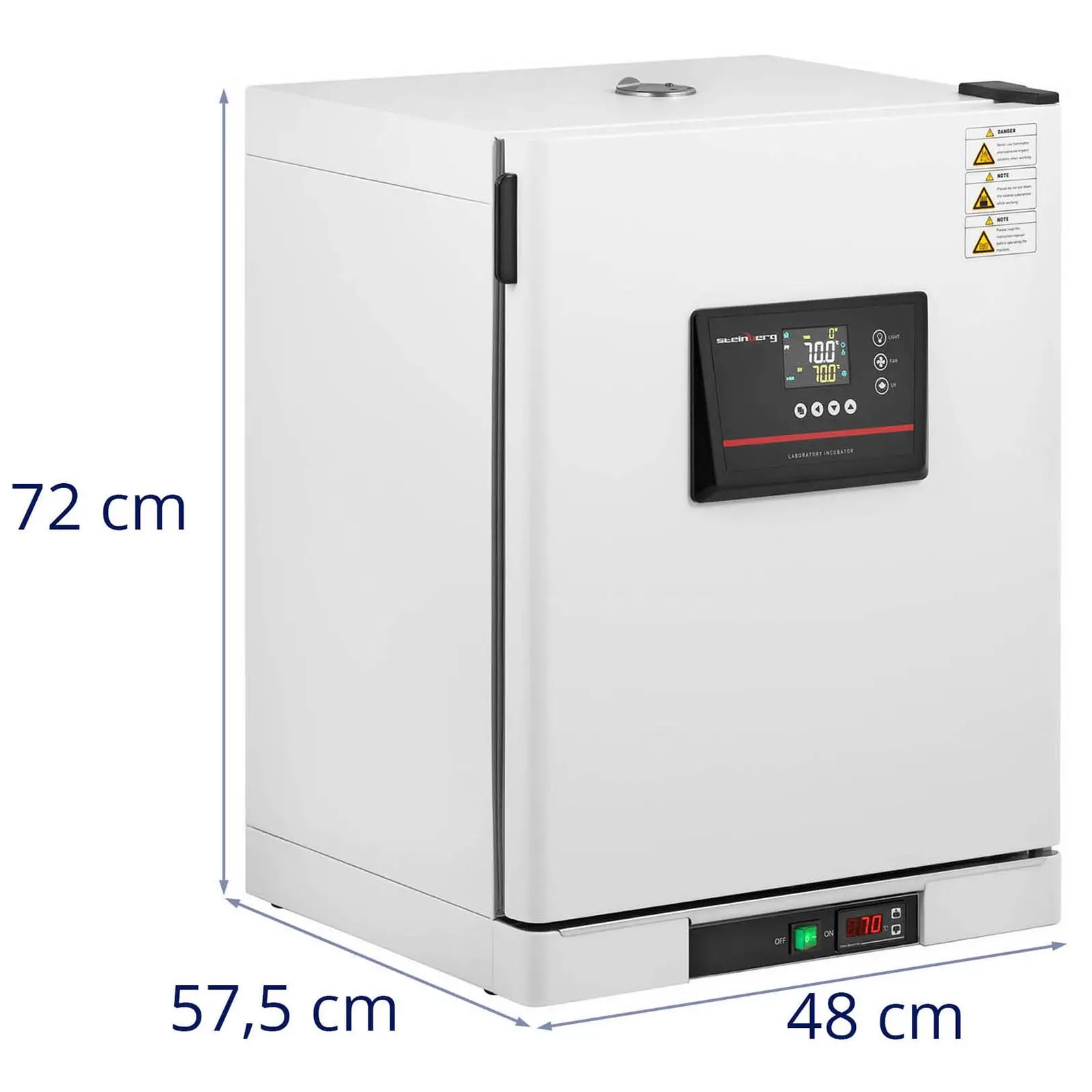 Incubator de laborator - până la 70 °C - 65 L - circulație a aerului