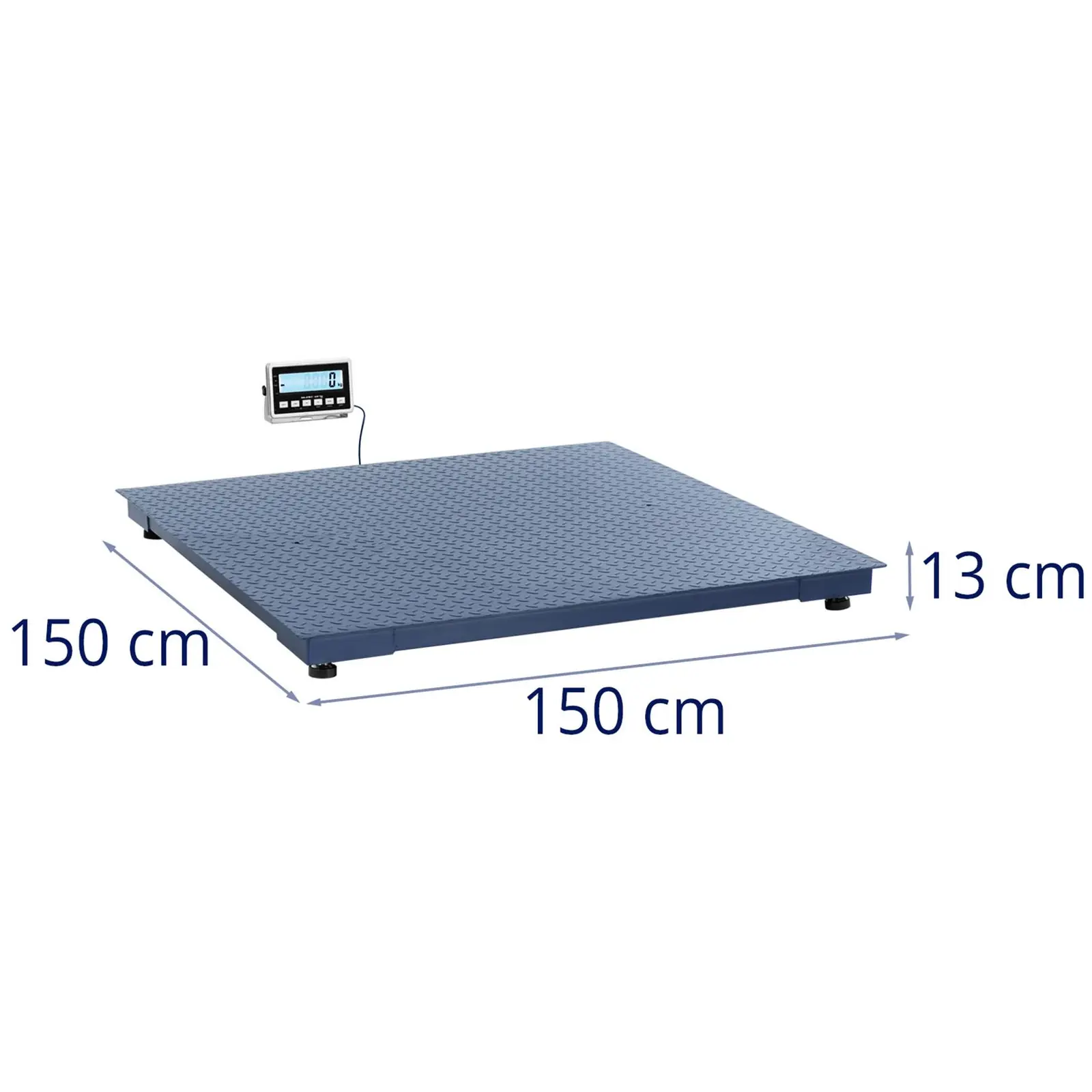 Cântar de podea - 3000 kg / 1 kg - 1500 x 1500 mm - LCD