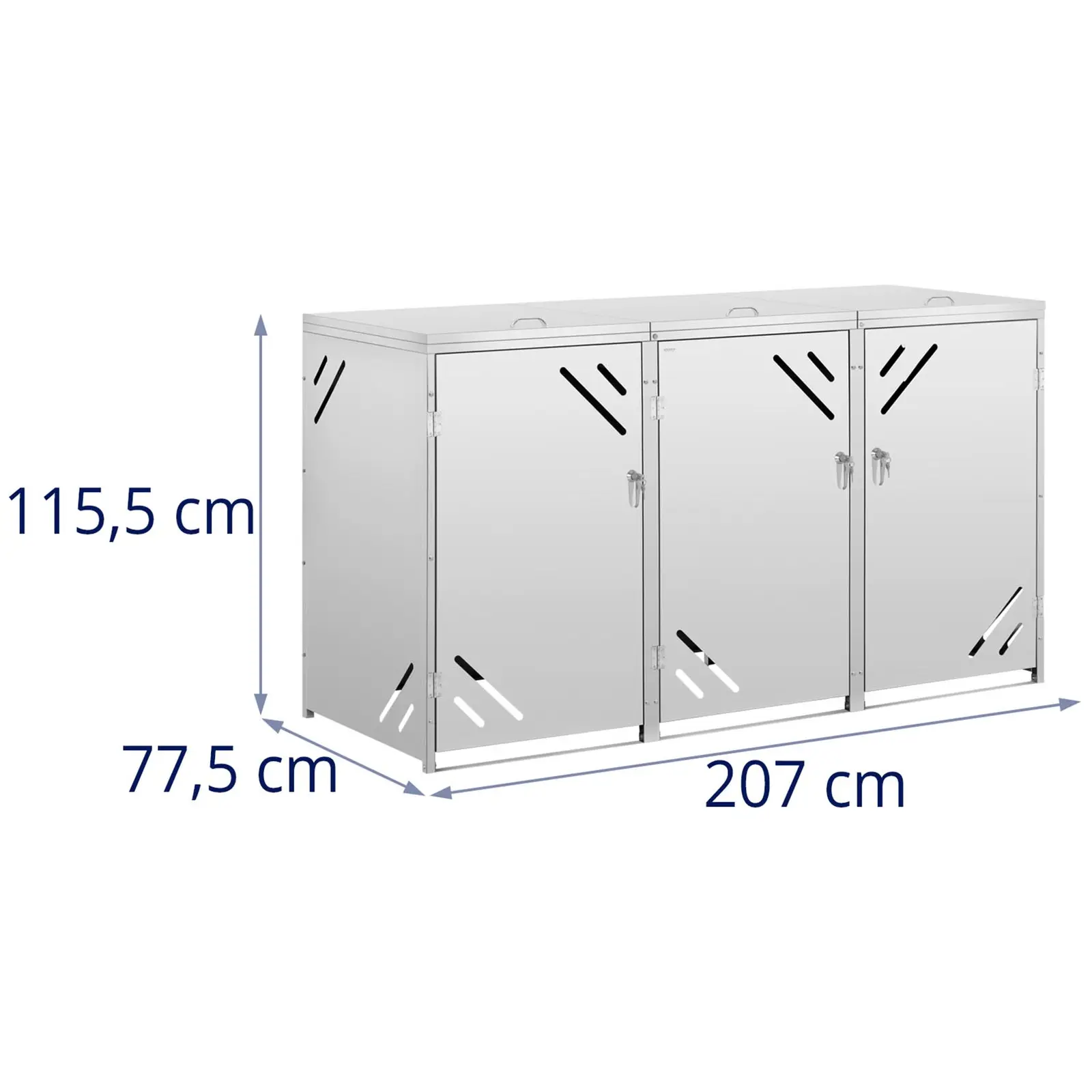 Cutie de depozitare Bin Box - 3 x 240 L - fante de aer diagonale