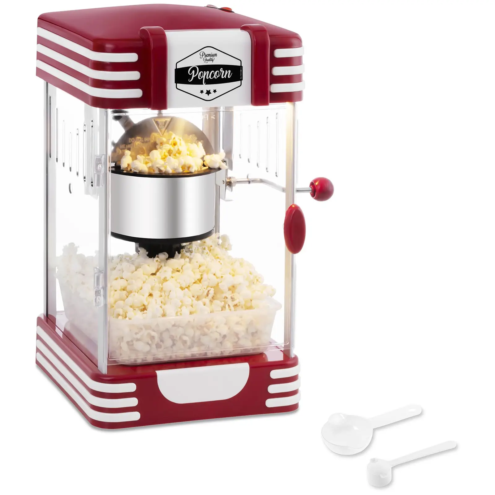 Aparat de făcut popcorn - Design retro din anii '50 - Roșu