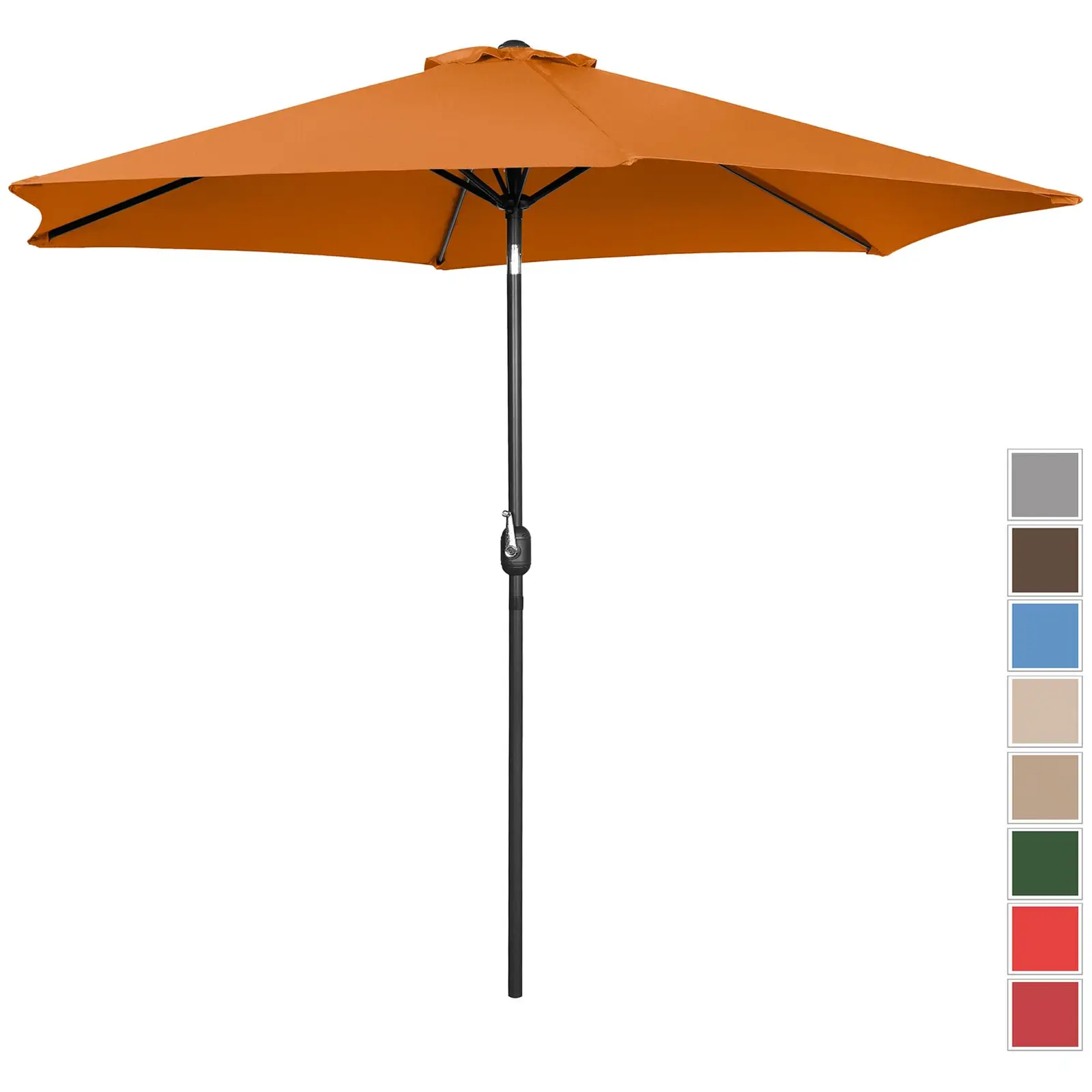 Umbrelă de grădină mare - portocalie - hexagonală - Ø 300 cm - înclinabilă