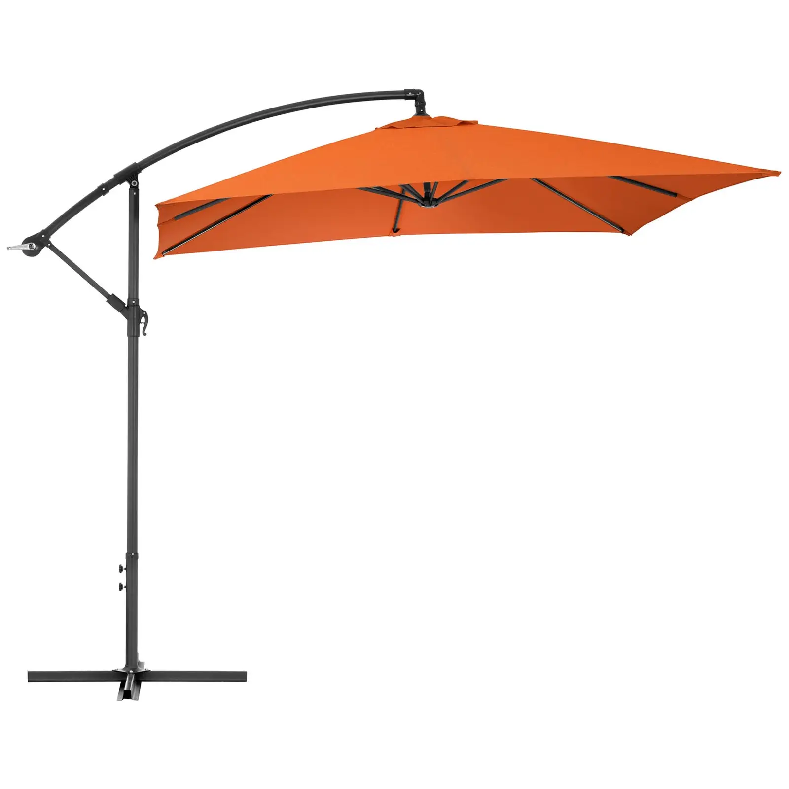 Umbrelă de grădină - portocalie - pătrată - 250 x 250 cm - înclinabilă
