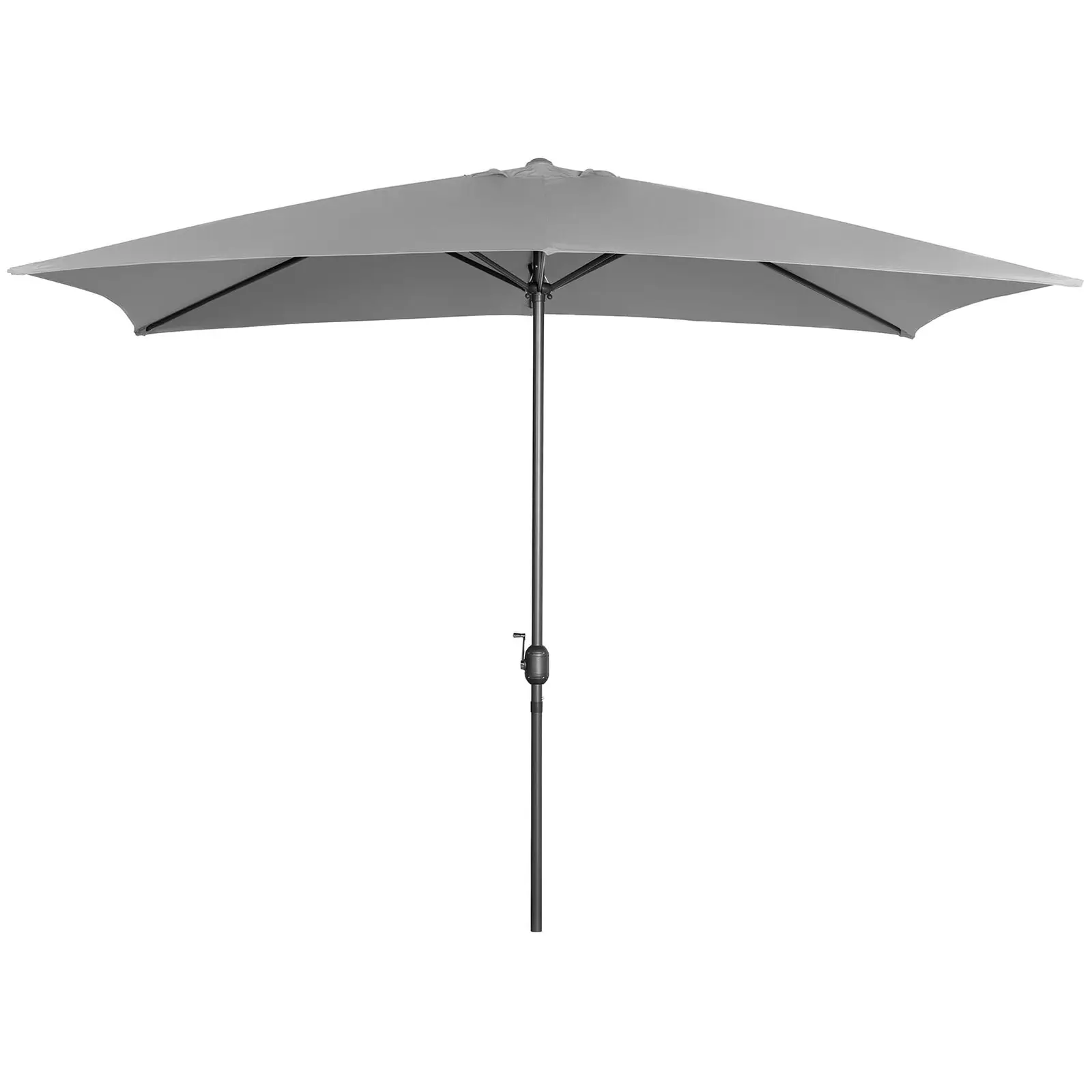 Umbrelă mare de exterior - gri închis - dreptunghiulară - 200 x 300 cm