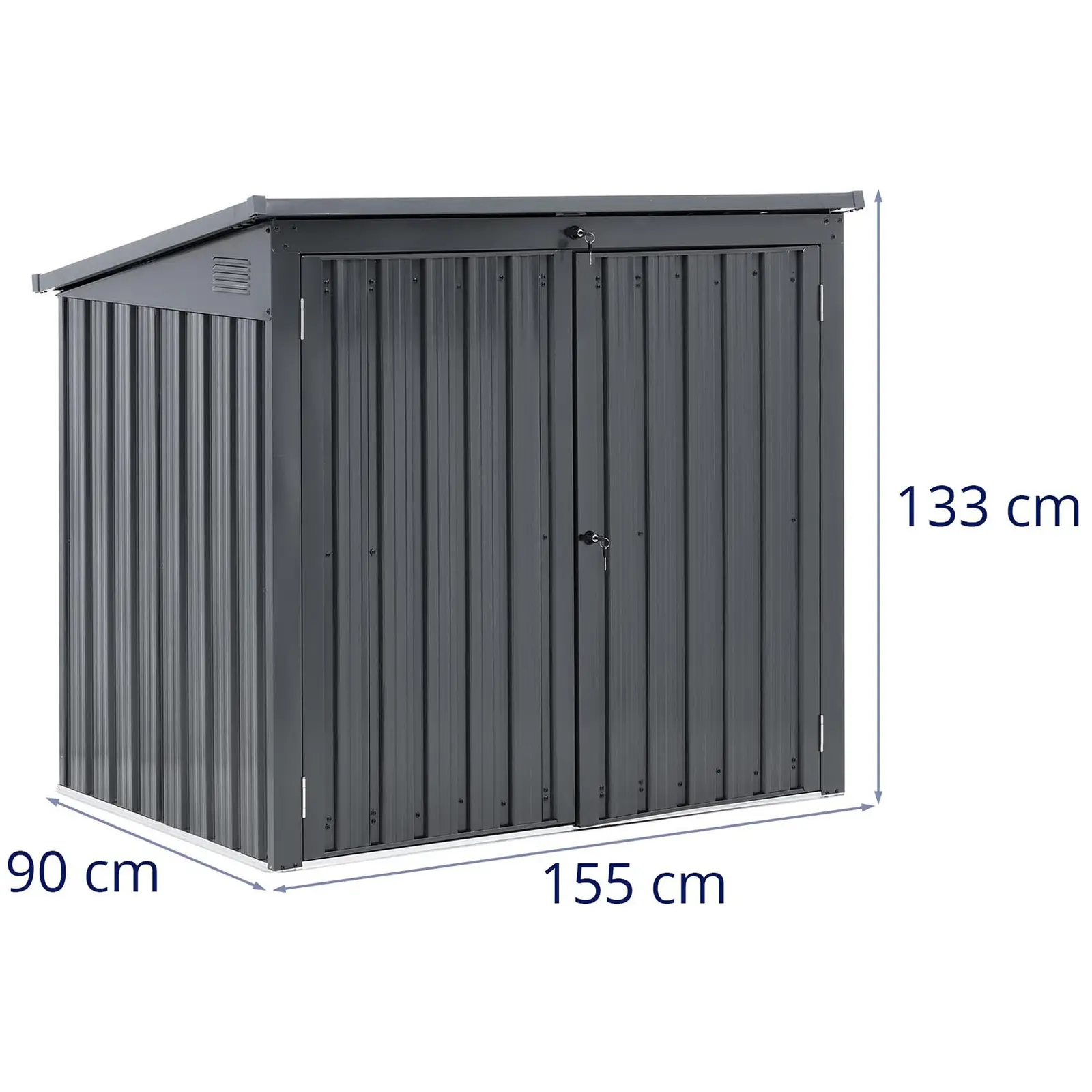 Cutie metalică pentru containere - 2 containere (240 L) - cu încuietoare