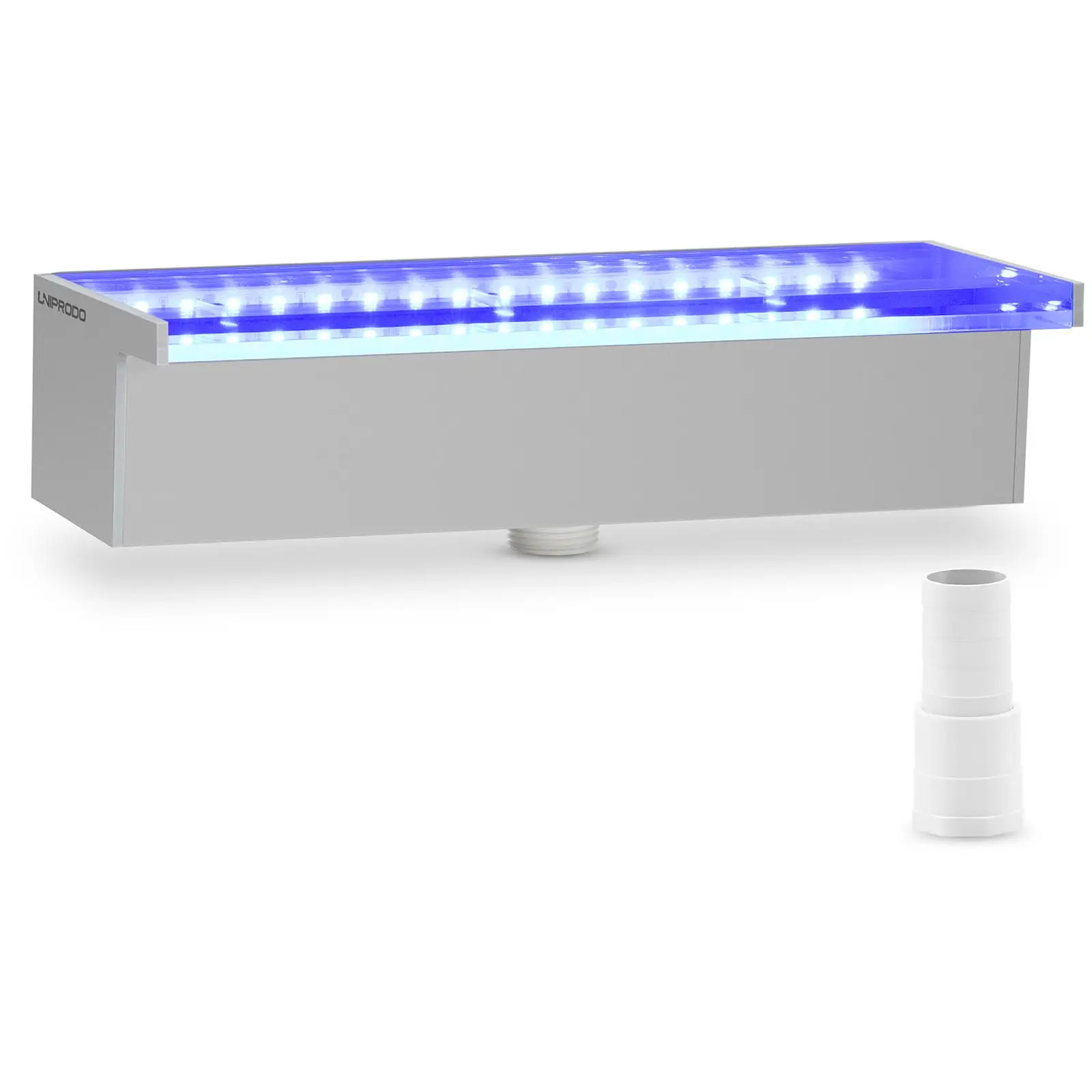 Duș de supratensiune - 30 cm - Iluminare cu LED-uri - Albastru / Alb - {{Lip_lenght}} mm ieșire de apă