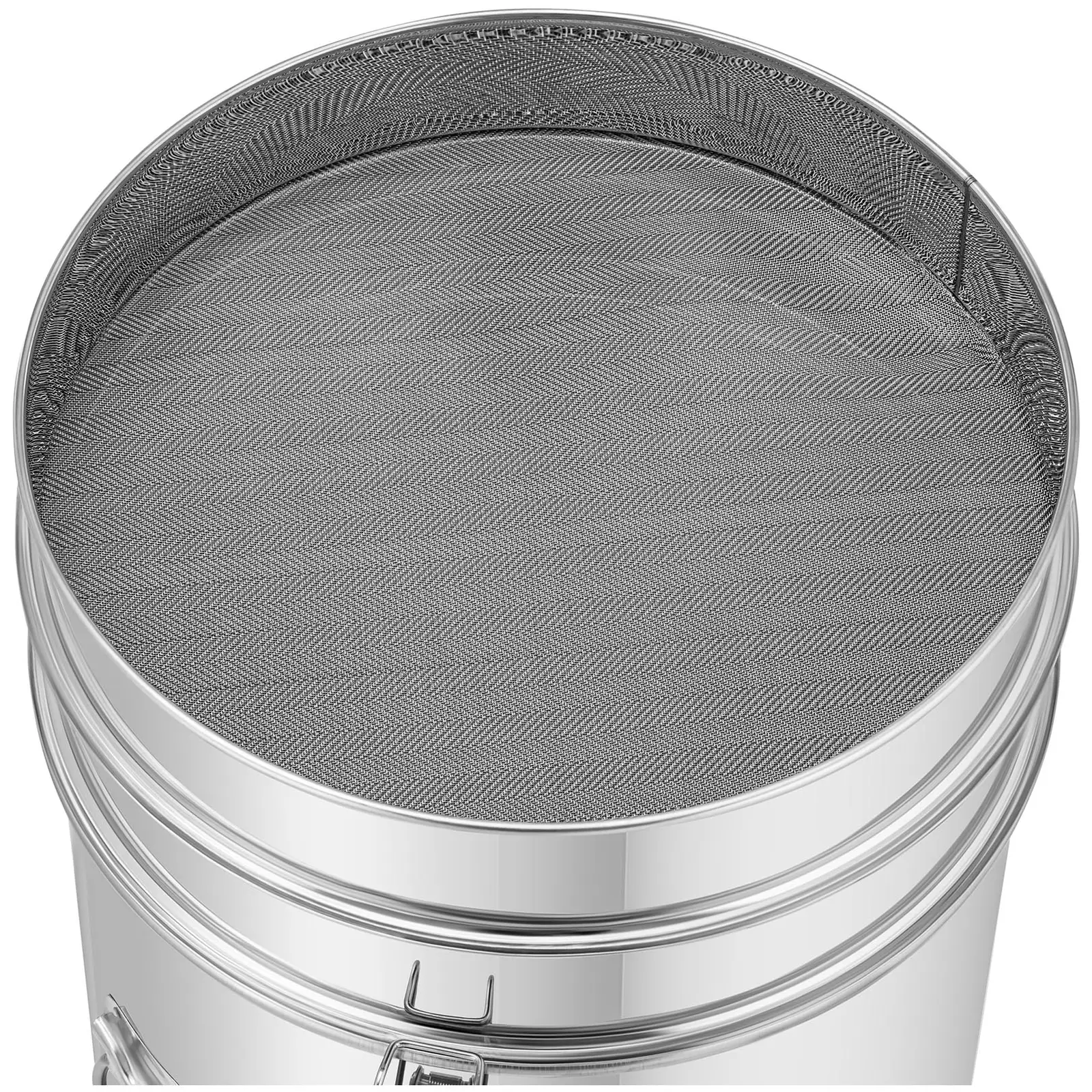 Rezervor de miere - 40 L - cu sită, capac și robinet de stoarcere - oțel inoxidabil