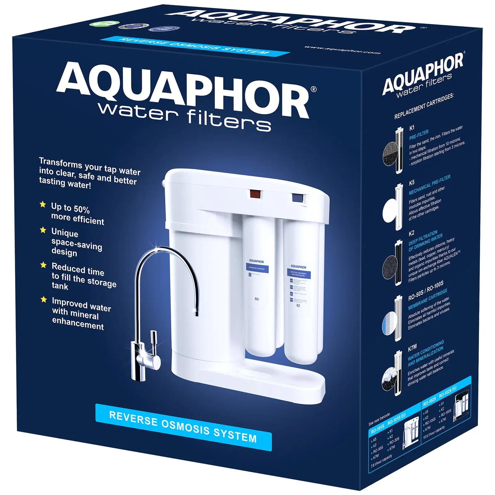 Filtru de Apă cu Osmoză Inversă cu robinet -190L/zi - Aquaphor